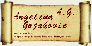 Angelina Gojaković vizit kartica